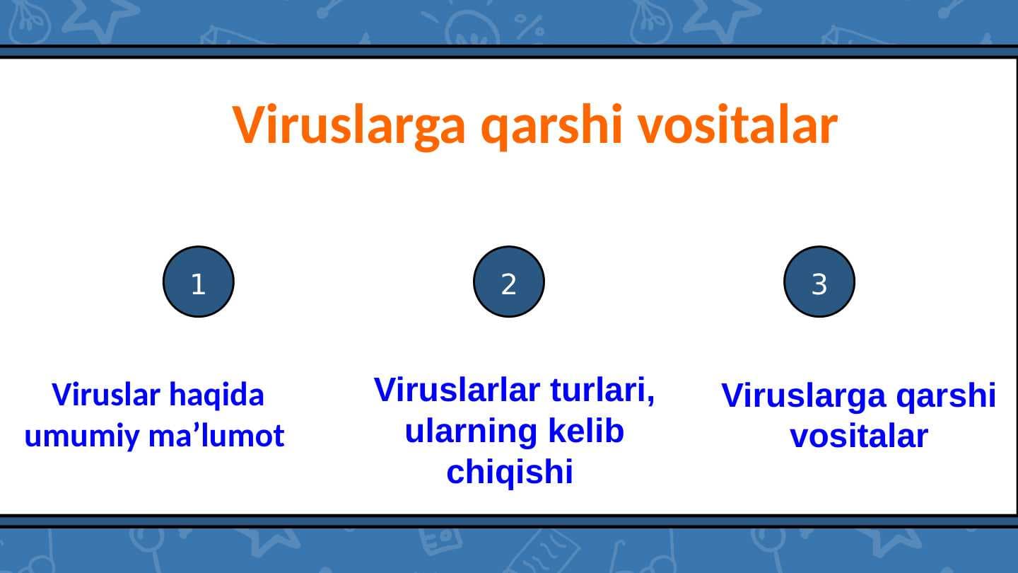 Viruslarga qarshi vositalar