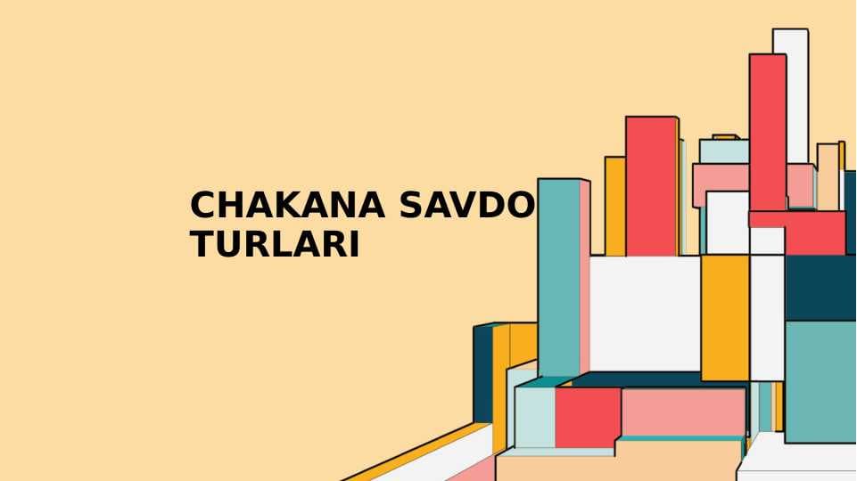 Chakana savdo turlari