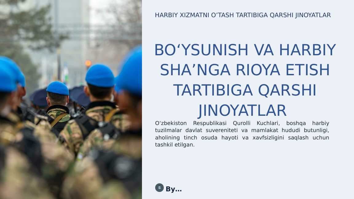 Bo'ysunish va harbiy sha'nga rioya etishga qarshi jinoyatlar