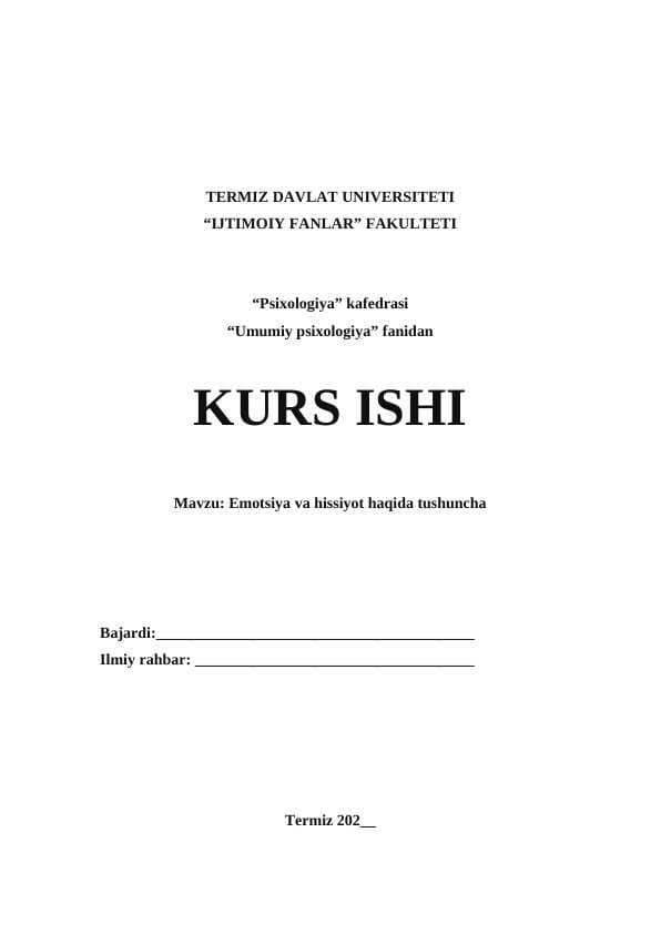 Emotsiya va hissiyot haqida tushuncha