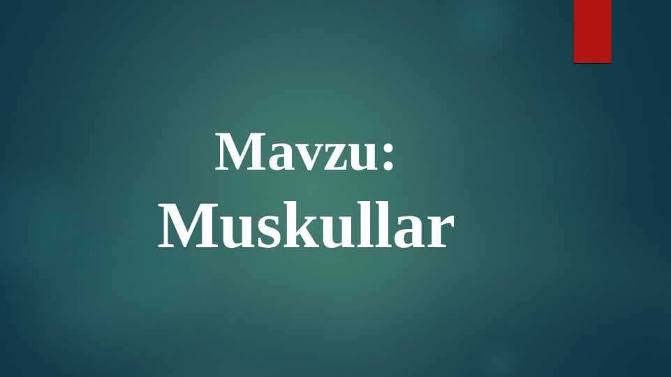Muskullar