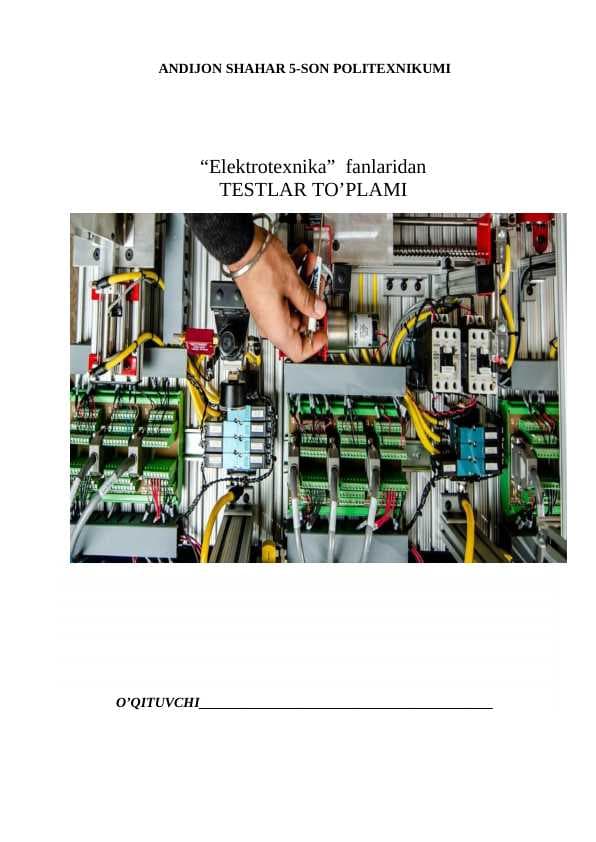 Elektrotexnika FANIDAN TEST