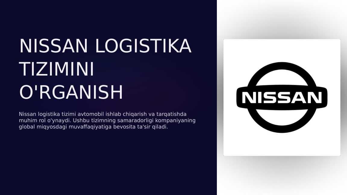 NISSAN LOGISTIKA TIZIMI