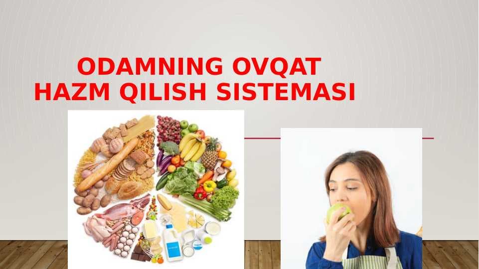 ODAMNING OVQATHAZM QILISH SISTEMASI