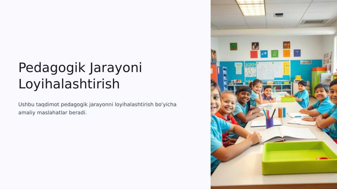 Pedagogik Jarayoni Loyihalashtirish