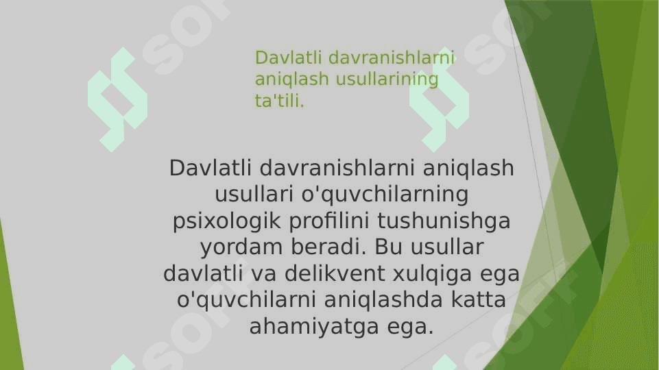 Deviant va delikvent –xulqi ogʻishgan oʻquvchilar psixologiyasi. Xulqi ogʻishganlikni diagnostika va psixokorreksiya qilish.