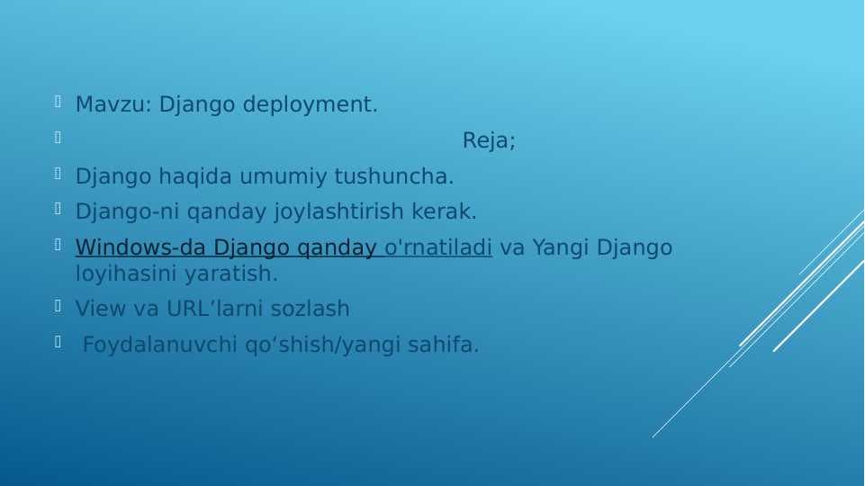 Django deployment