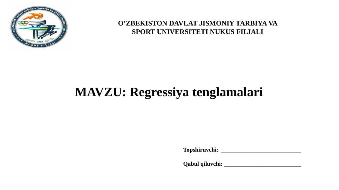 Regressiya tenglamalari