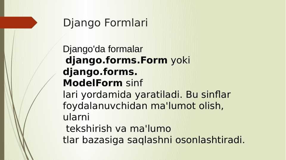 Django Formlari