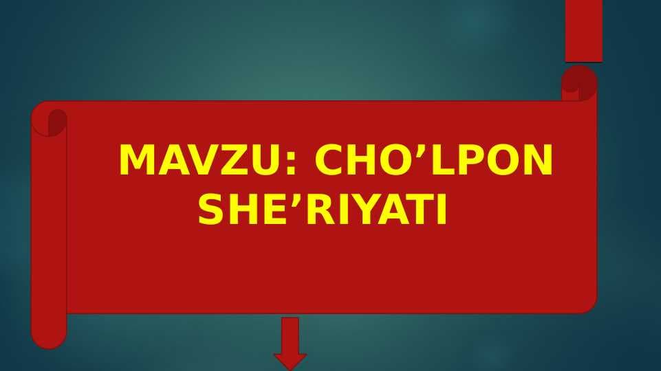 YANGI DAVR ADABIYOTI SLAYD