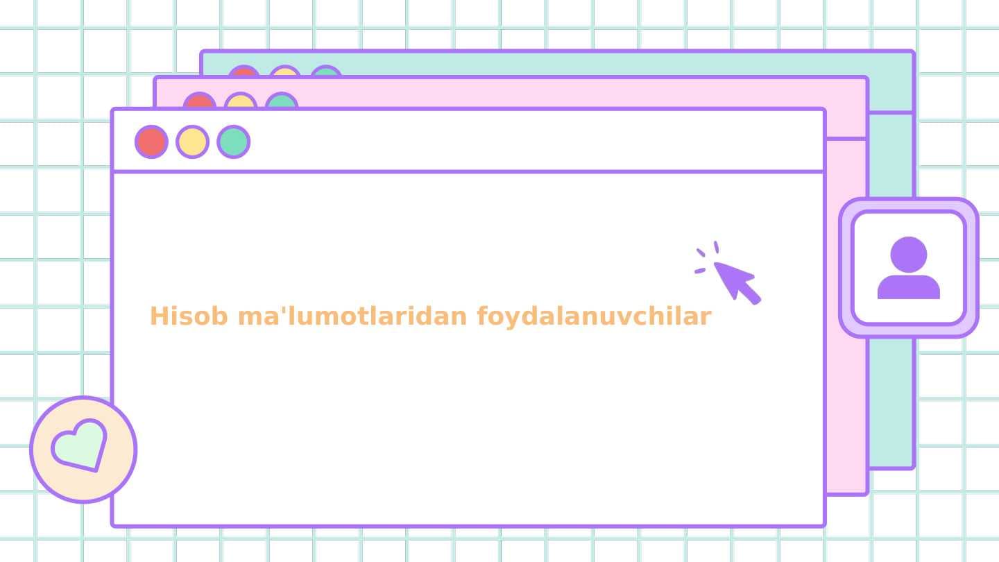 Hisob ma'lumotlaridan foydalanuvchilar