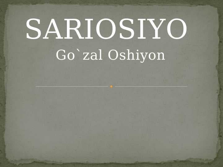 SARIOSIYO