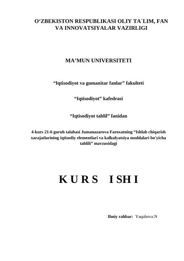 Kurs ishi