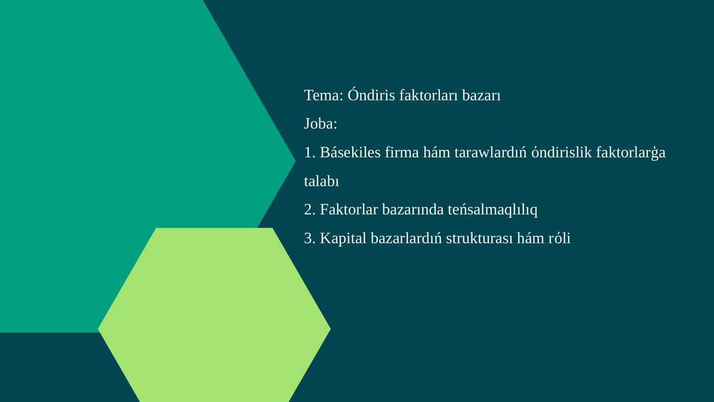 Óndiris faktorları bazarı