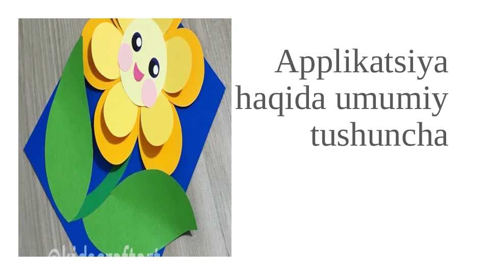 Applikatsiya haqida umumiy tushuncha