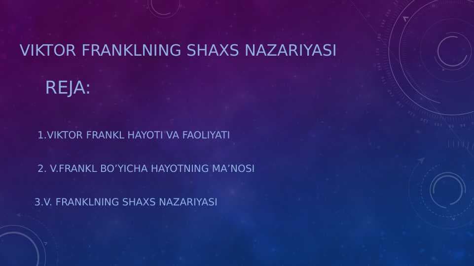 Viktor Frankl shaxs nazariyasi
