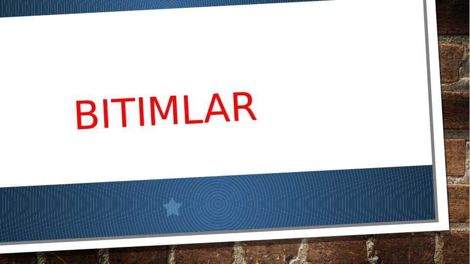 Bitimlar