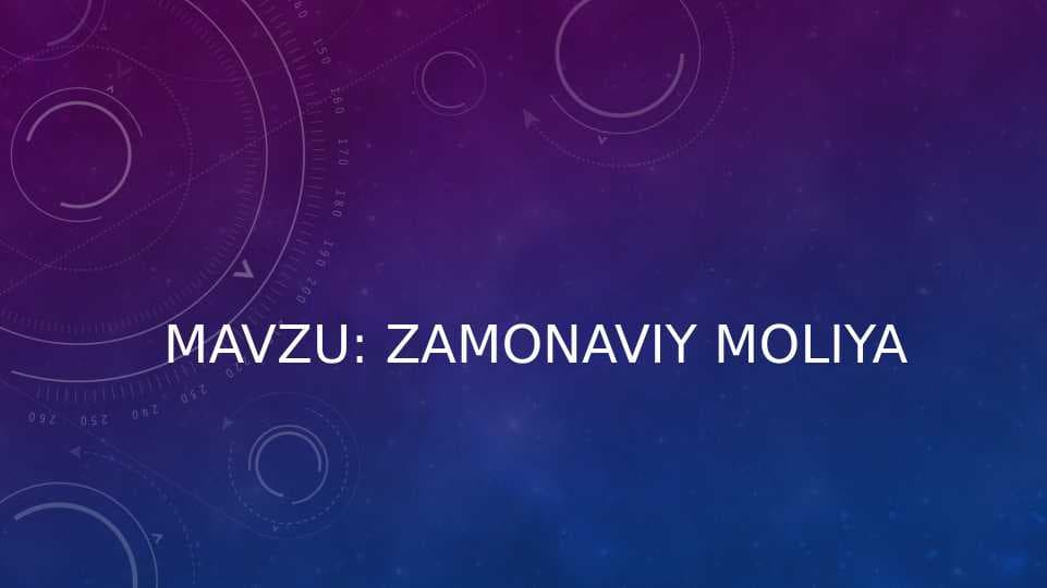 Zamonaviy moliya