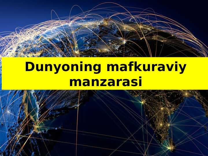 Dunyoning mafkuraviy manzarasi