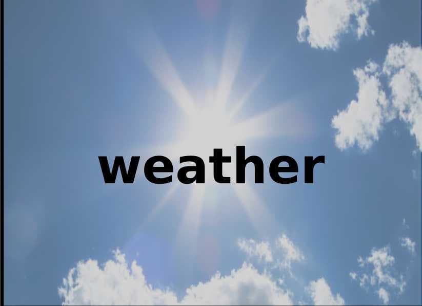 weather,The weather is a subject we can always  Talk about.