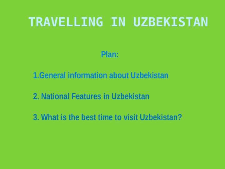travelling in uzbekistan