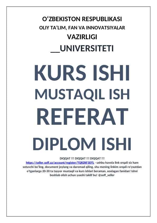Tashkilotning kadrlar hisobini avtomatlashtirishni tashkil etish bo'yicha ma'lumotlar bazasi yaratish.
