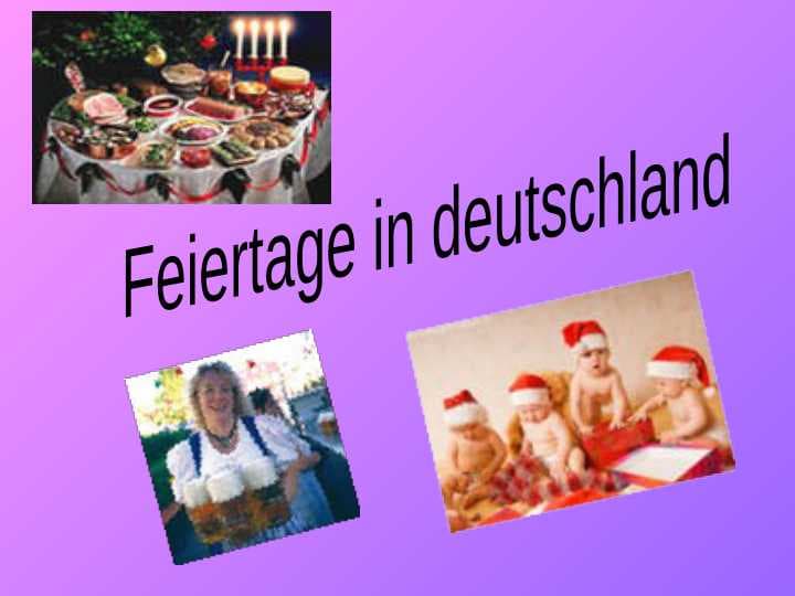 Feiertage in deutschland