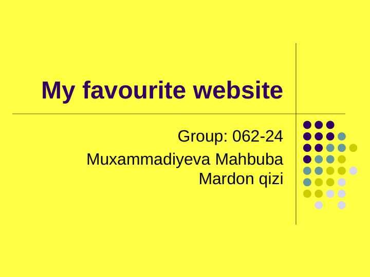 My favourite website