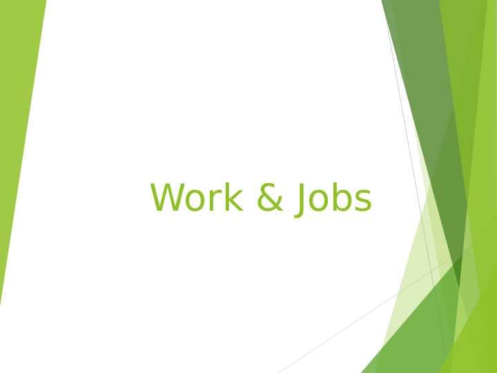 Work & Jobs