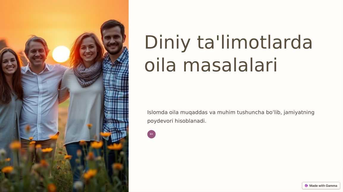 Diniy ta'limotlarda oila masalalari2