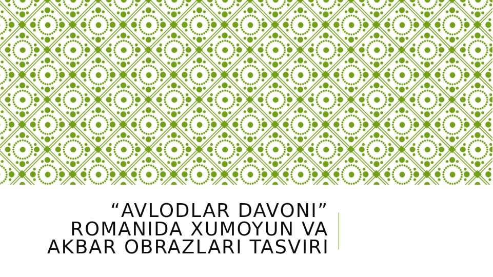 “Avlodlar davoni” romanida Xumoyun va Akbar obrazlari tasviri
