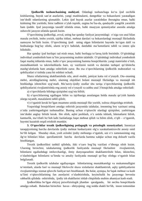 Ijodkorlik