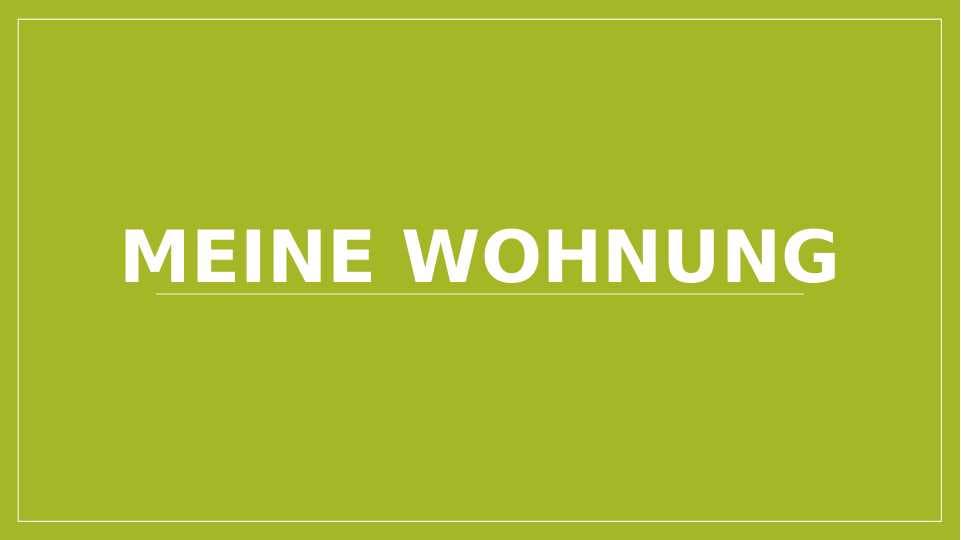 Meine Wohnung