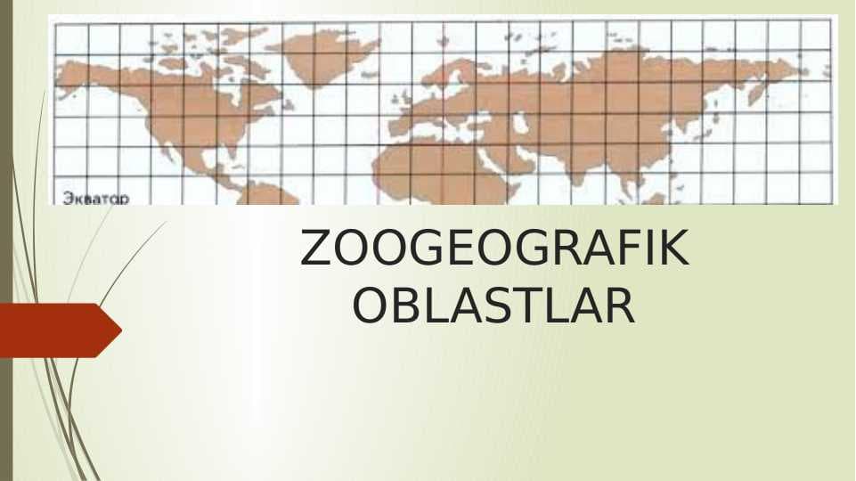 ZOOGEOGRAFIK OBLASTLAR pptx