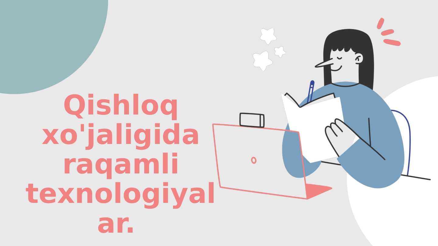 Qishloq xo'jaligida raqamli texnologiyalar.