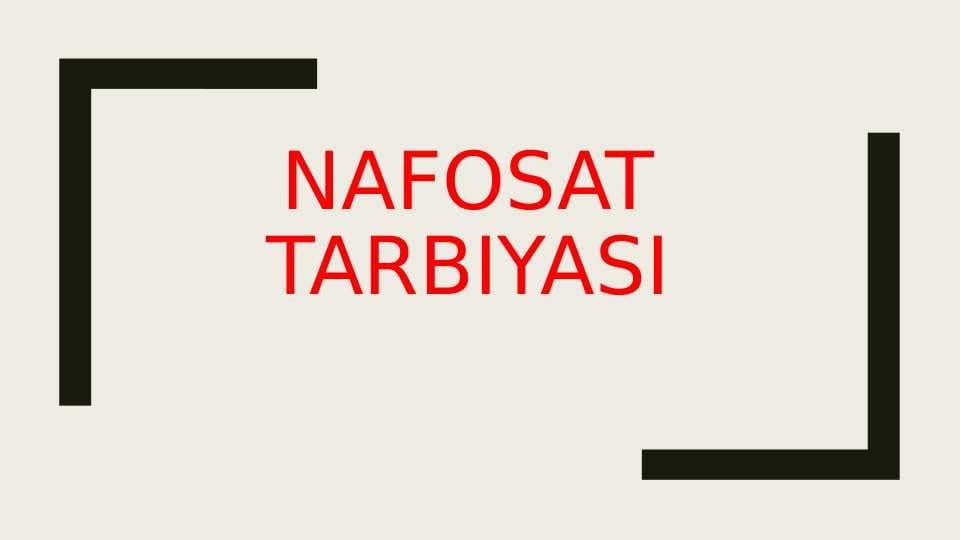 Nafosat tarbiyasi