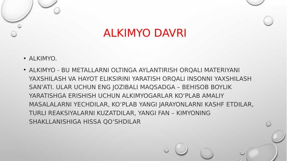 alkimyo davri pptx