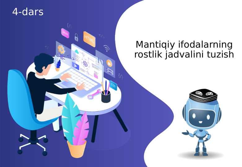 Mantiqiy ifodalarning rostlik jadvalini tuzish