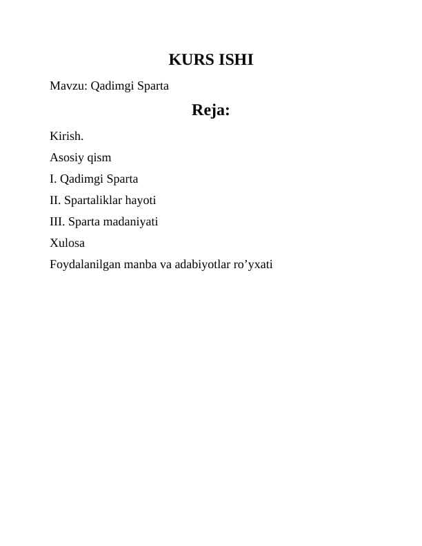 Qadimgi Sparta