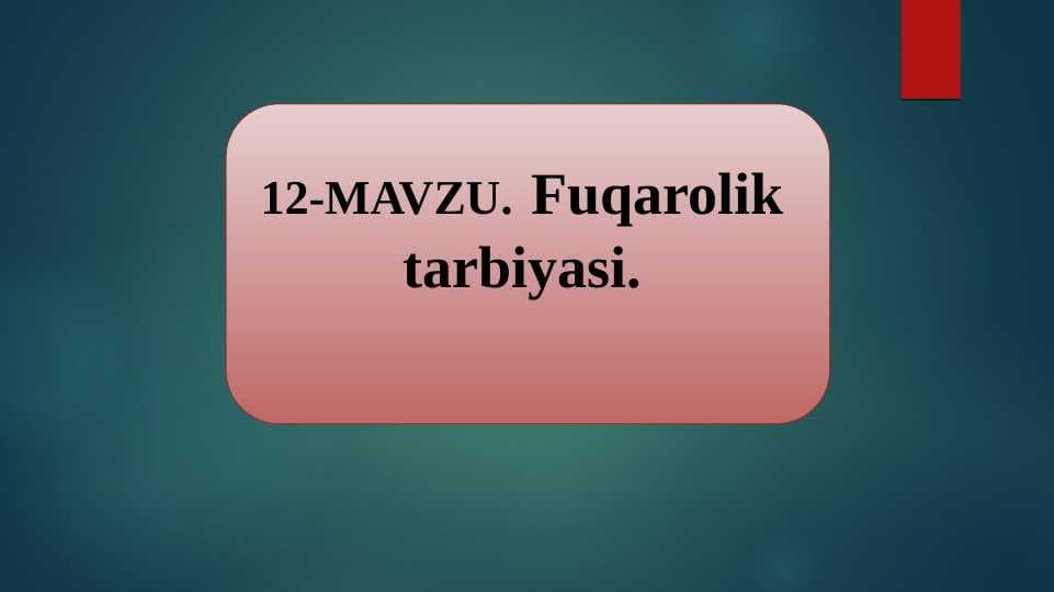Fuqarolik tarbiyasi