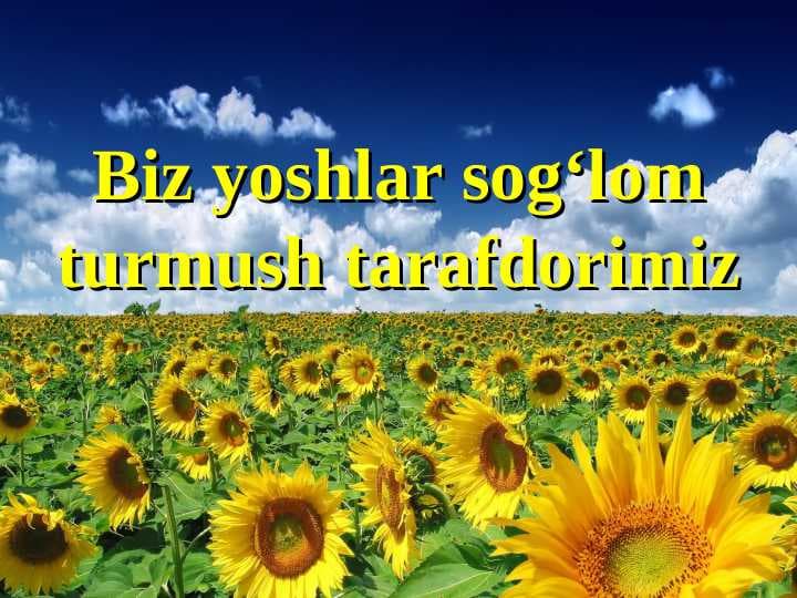 Sogʻlom turmush tarzi