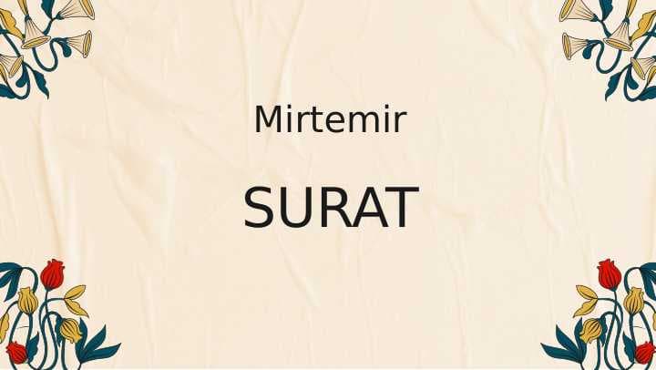 Mirtemirning "Surat" dostoni tahlili