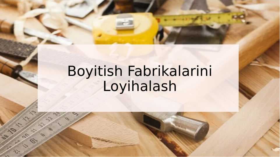 Duradgorlik va chilangarlik ish asboblari. Duradgorlik va chilangarlik ish asboblari bilan tanishish