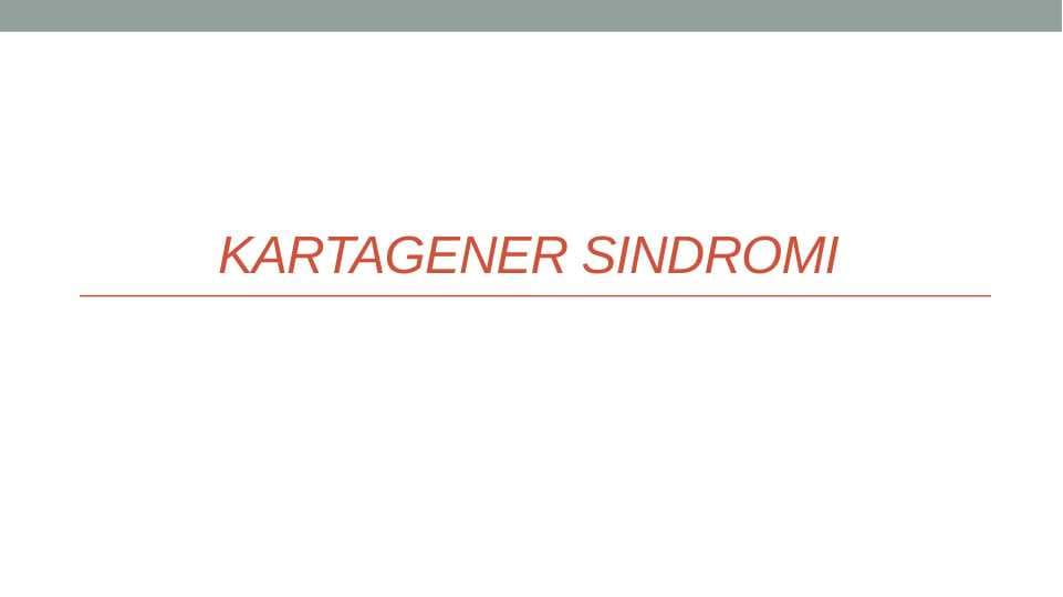 Kartagener sindromi