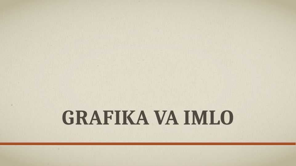 Grafika va imlo