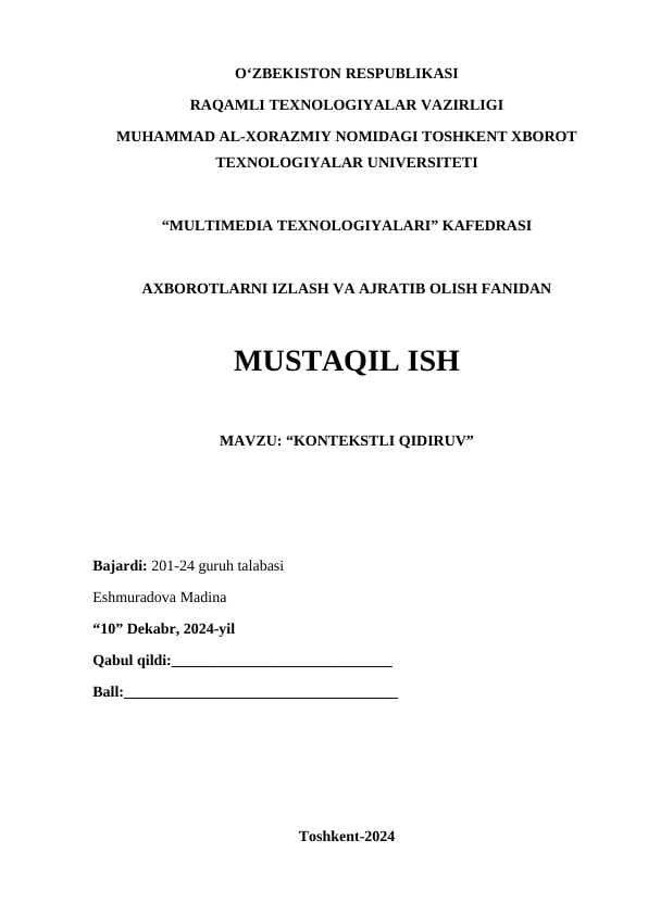KONTEKSTLI QIDIRUV