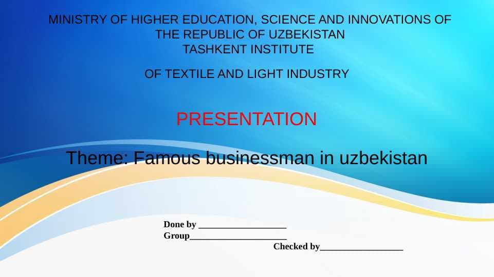 Famous businessman in uzbekistan