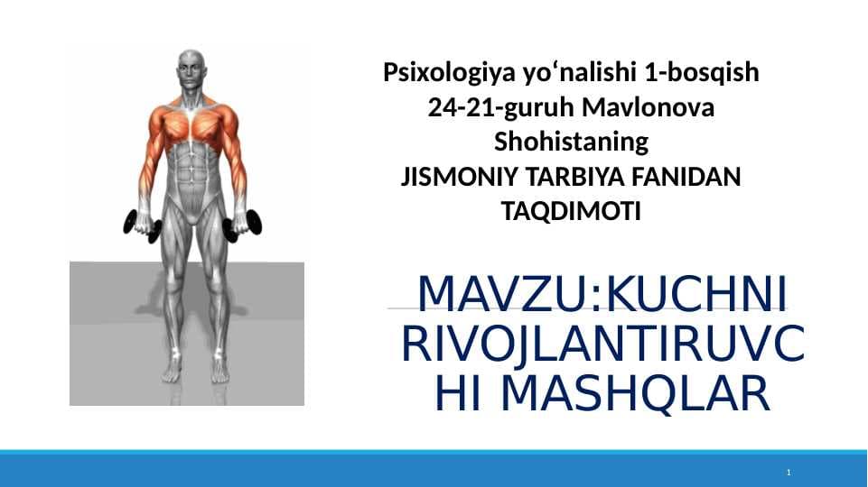 Kuchni rivojlantiruvchi mashqlar
