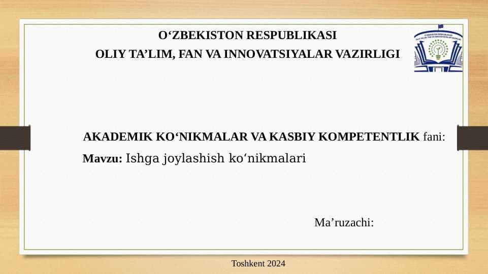 Ishga joylashish ko‘nikmalari