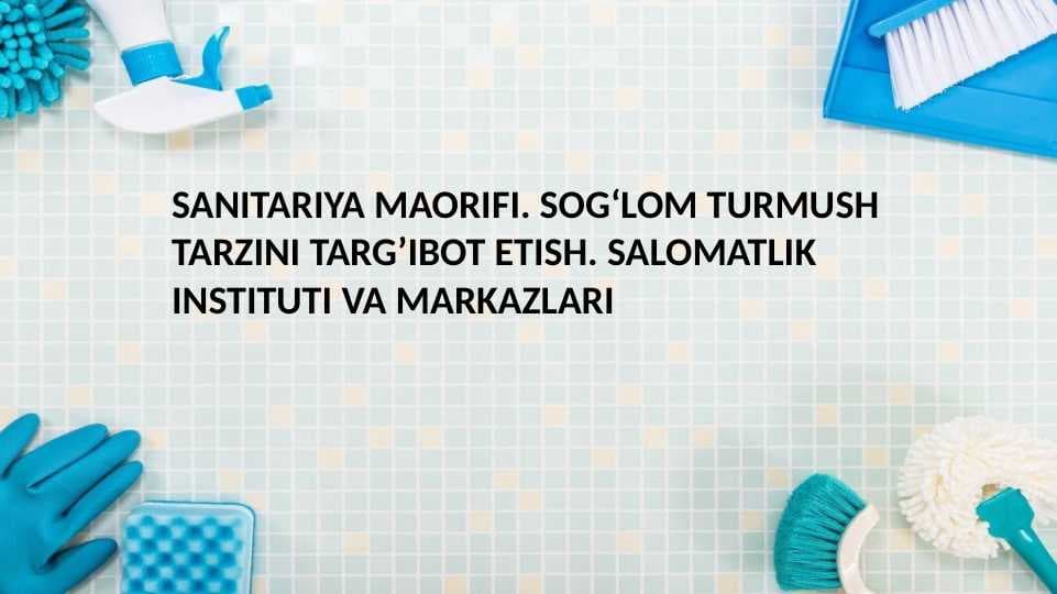 Sanitariya maorifi